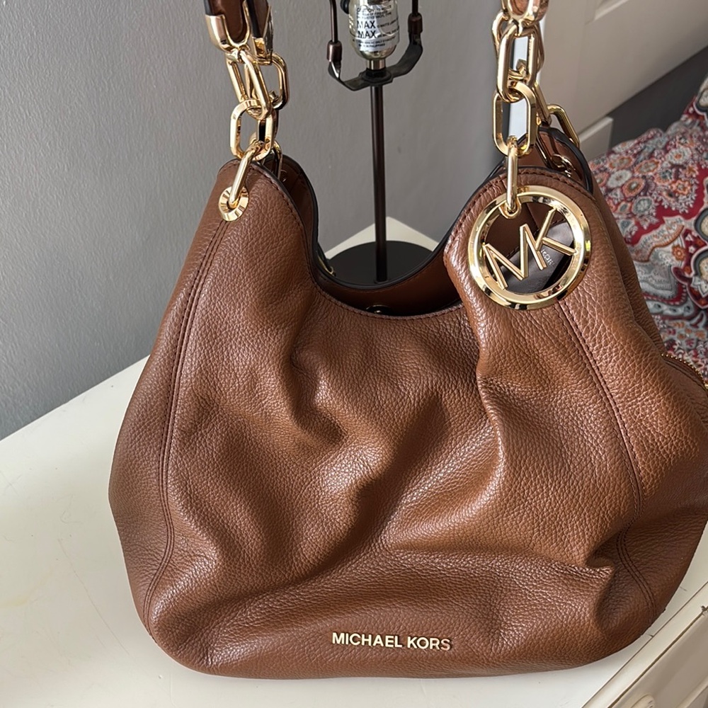 Michael Kors Brown Leather Shoulder Bag